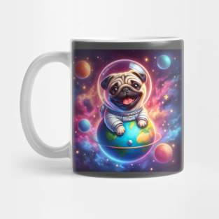 Pug on a planet Mug